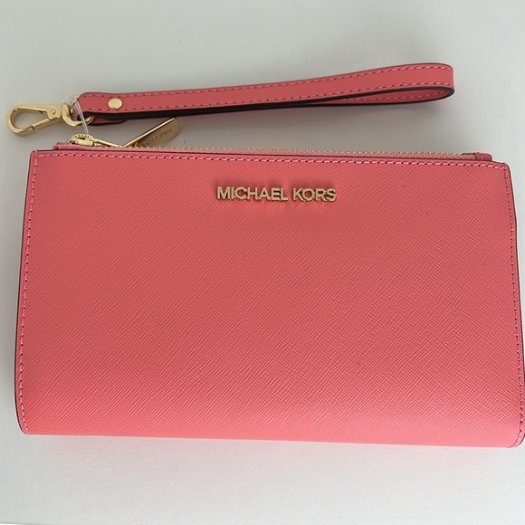 NWT Michael Kors Double Zip wristlet wallet - Picture 3 of 16
